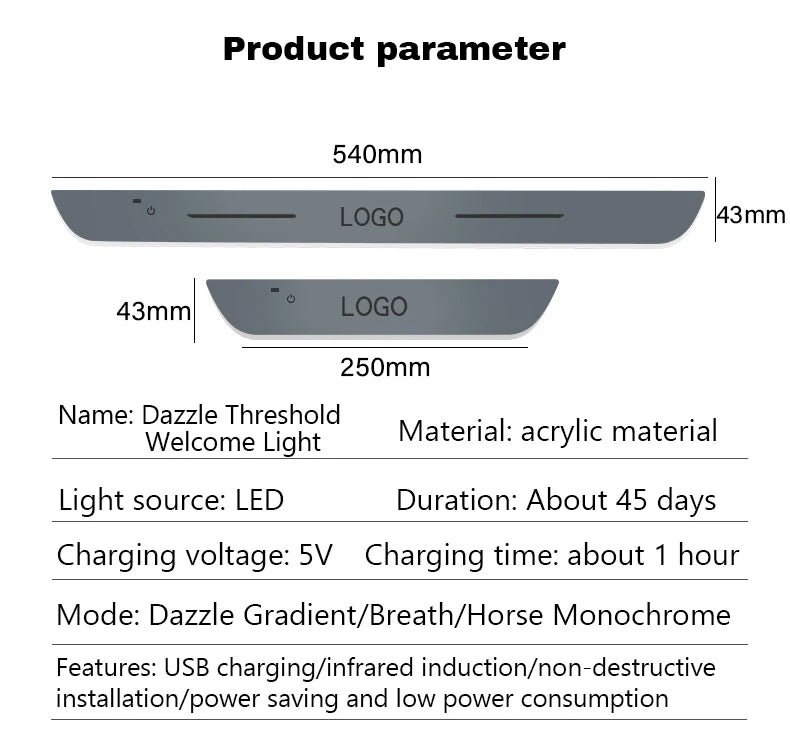 Car Door Sill LED | Multi-Colour + Logo - TheMotoringShow