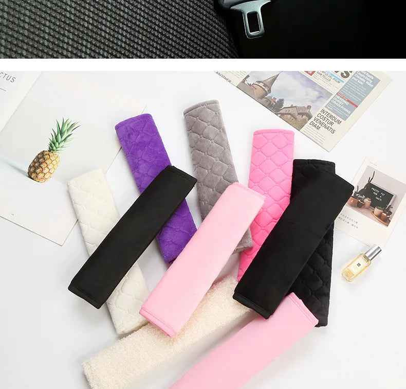 2 Piece Seat Belt Covers, Plush Seat Belt Shoulder Protectors