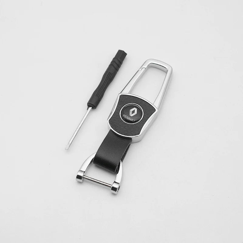 Renault, Metal, Leather Keyring