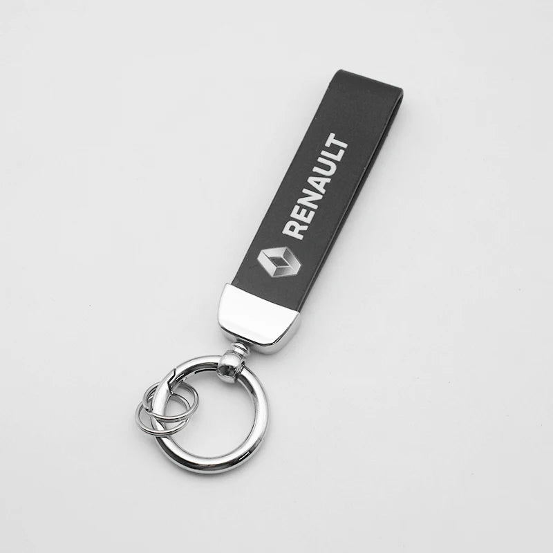 Renault, Metal, Leather Keyring