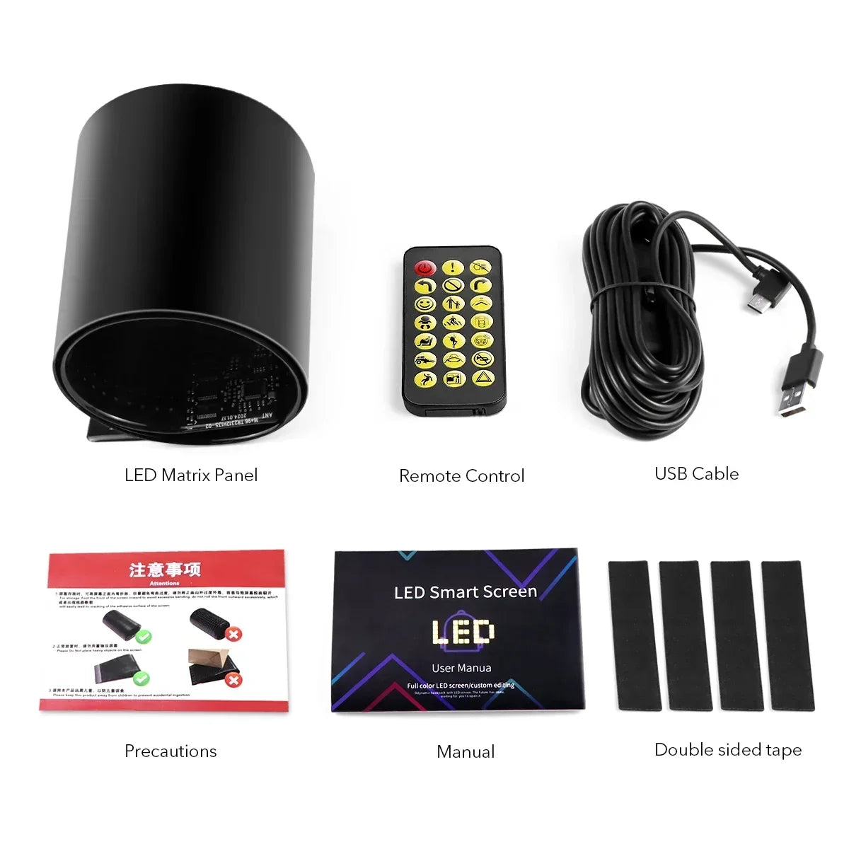 LED Sign Car Scrolling Advertising USB 5V Bluetooth App Control Logo Light Custom Text Pattern Animation Programmable Display - TheMotoringShow