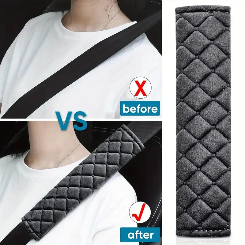 2 Piece Seat Belt Covers, Plush Seat Belt Shoulder Protectors