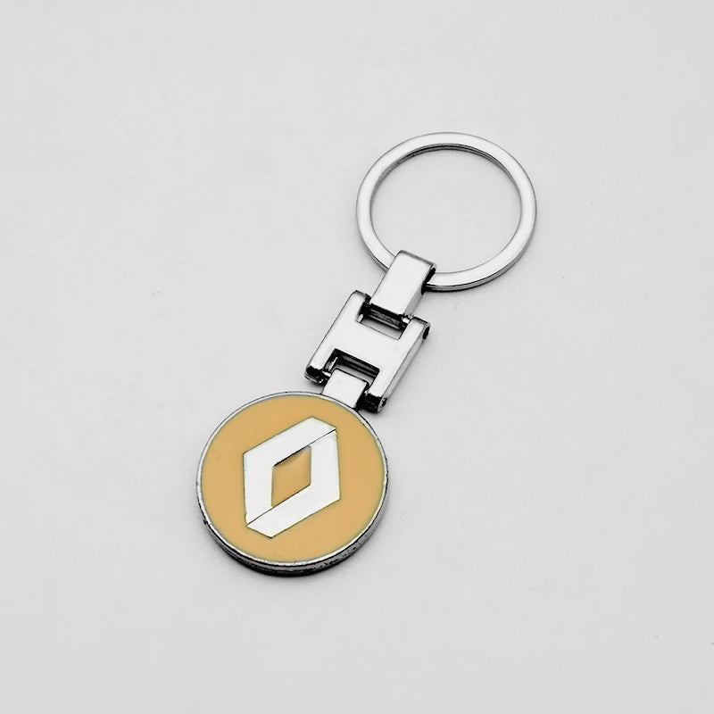 Renault, Metal, Leather Keyring