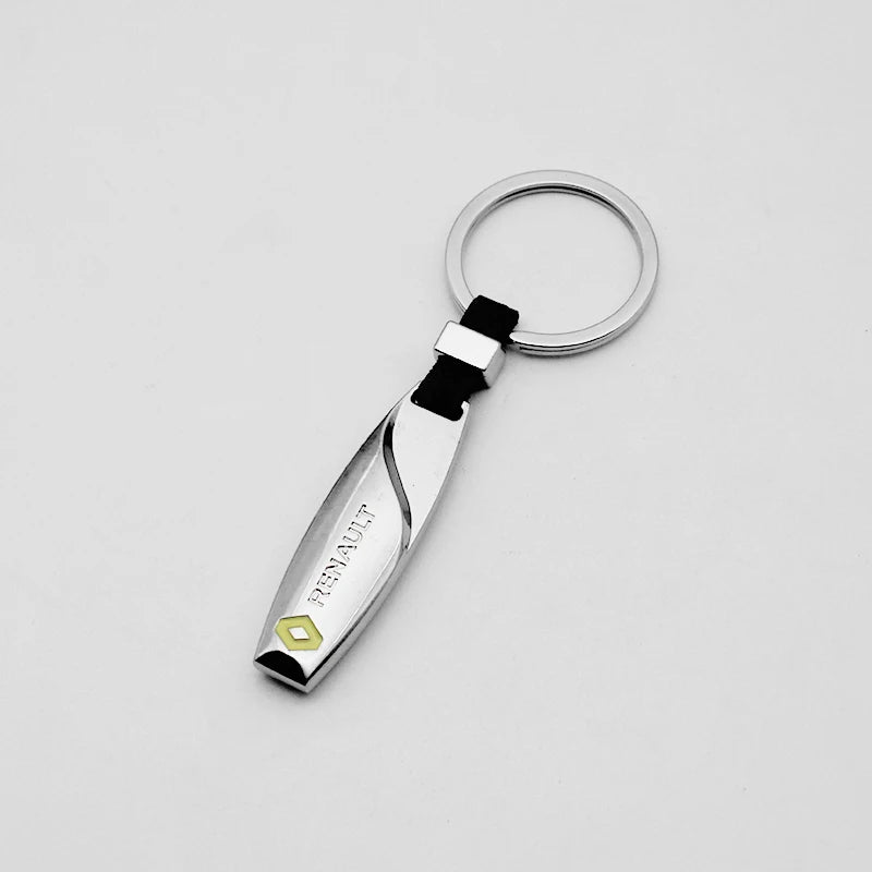 Renault, Metal, Leather Keyring