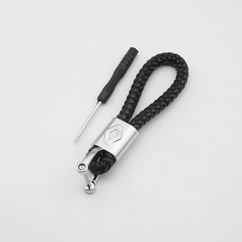Renault, Metal, Leather Keyring