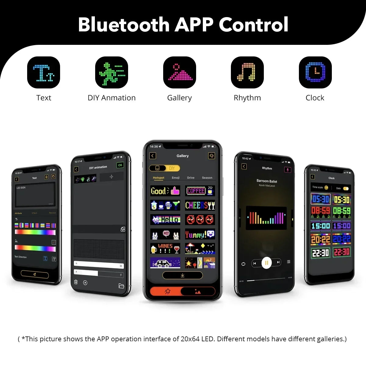 LED Sign Car Scrolling Advertising USB 5V Bluetooth App Control Logo Light Custom Text Pattern Animation Programmable Display - TheMotoringShow
