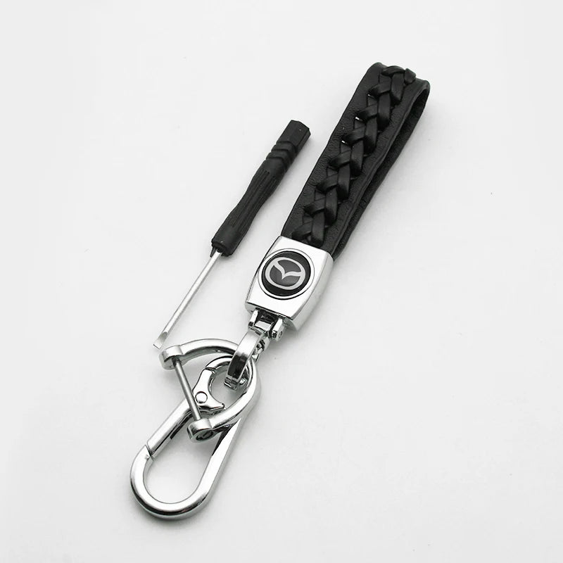 Mazda Metal, Leather Keyring - TheMotoringShow
