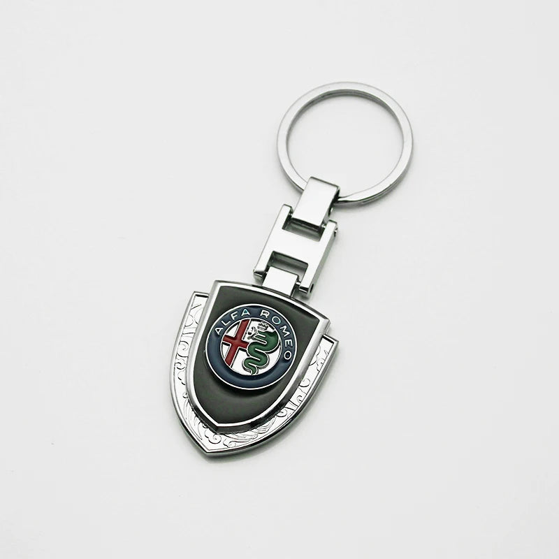 Alfa Romeo Metal, Leather Keyring