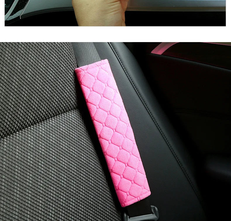 2 Piece Seat Belt Covers, Plush Seat Belt Shoulder Protectors