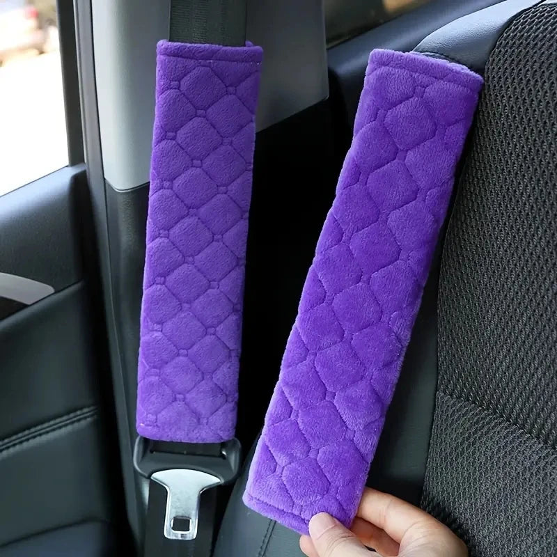2 Piece Seat Belt Covers, Plush Seat Belt Shoulder Protectors