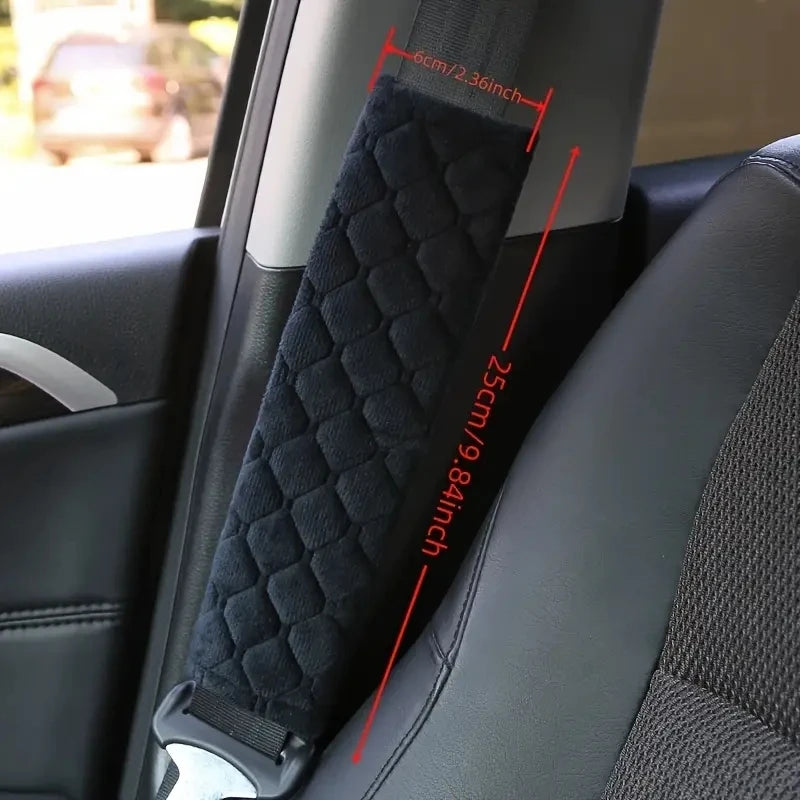 2 Piece Seat Belt Covers, Plush Seat Belt Shoulder Protectors