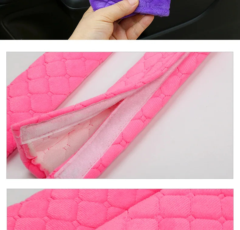2 Piece Seat Belt Covers, Plush Seat Belt Shoulder Protectors