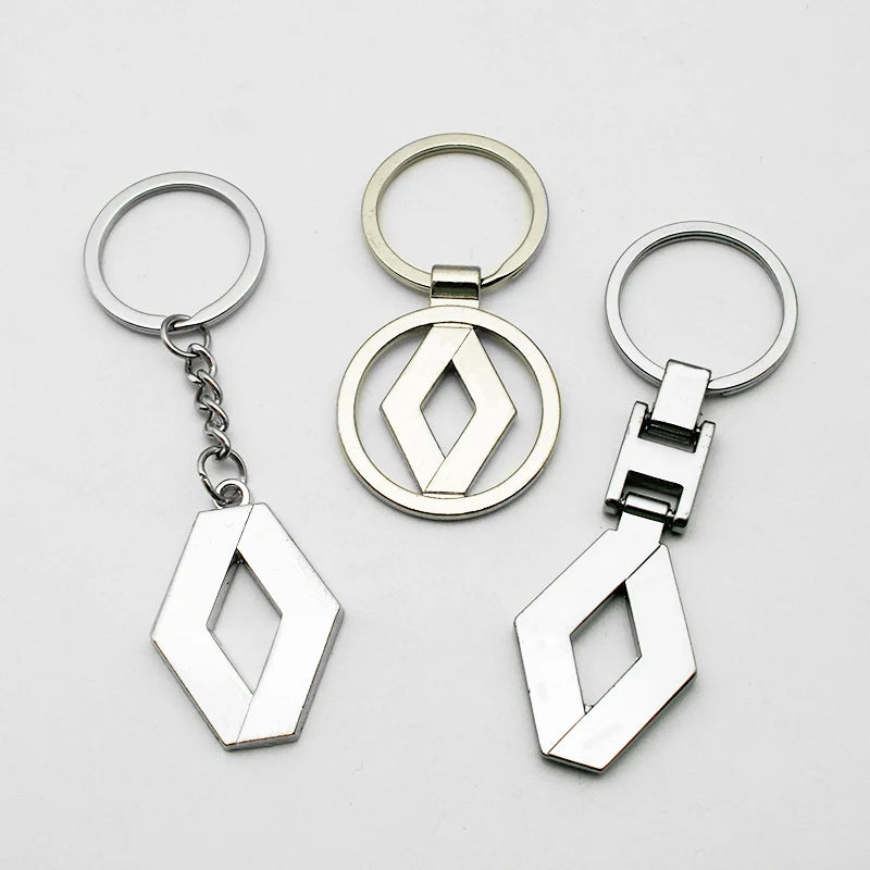 Renault, Metal, Leather Keyring