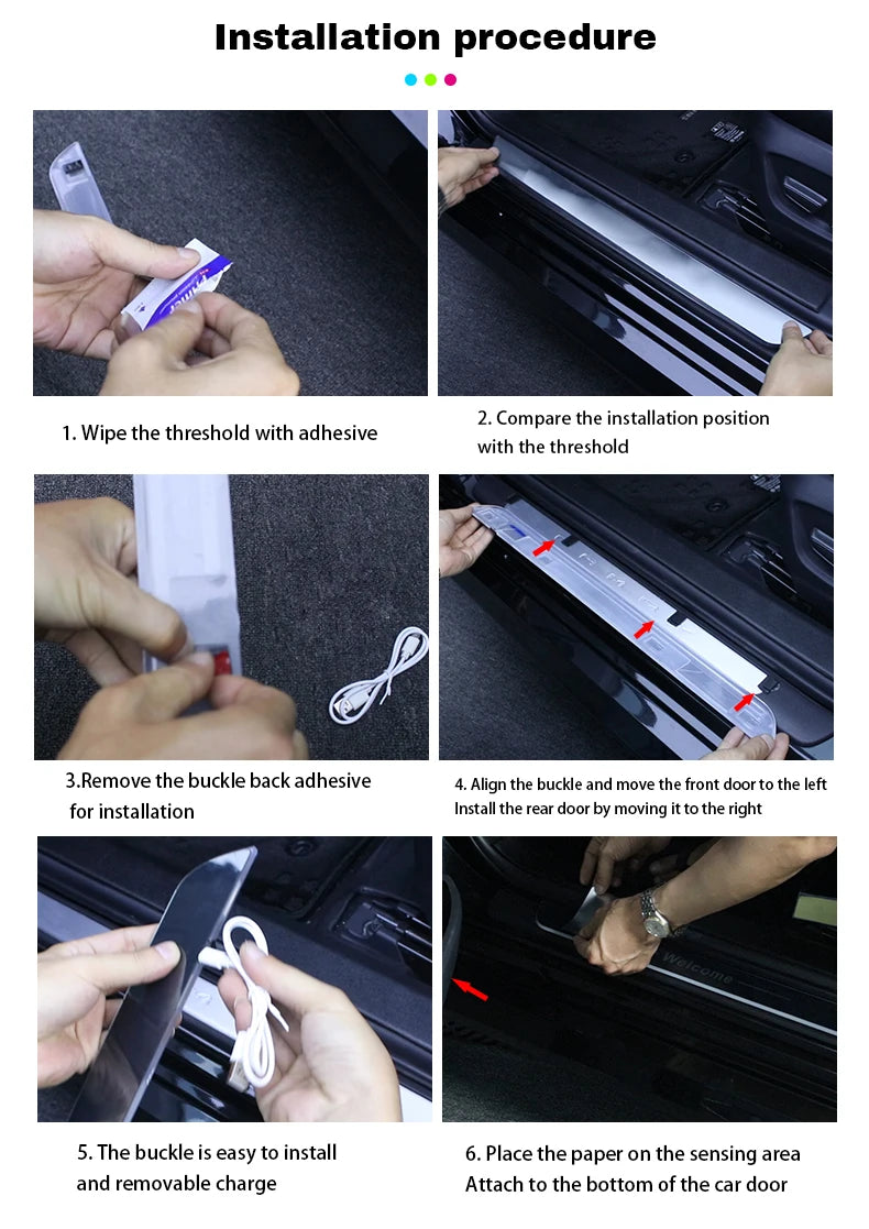 Car Door Sill LED | Multi-Colour + Logo - TheMotoringShow