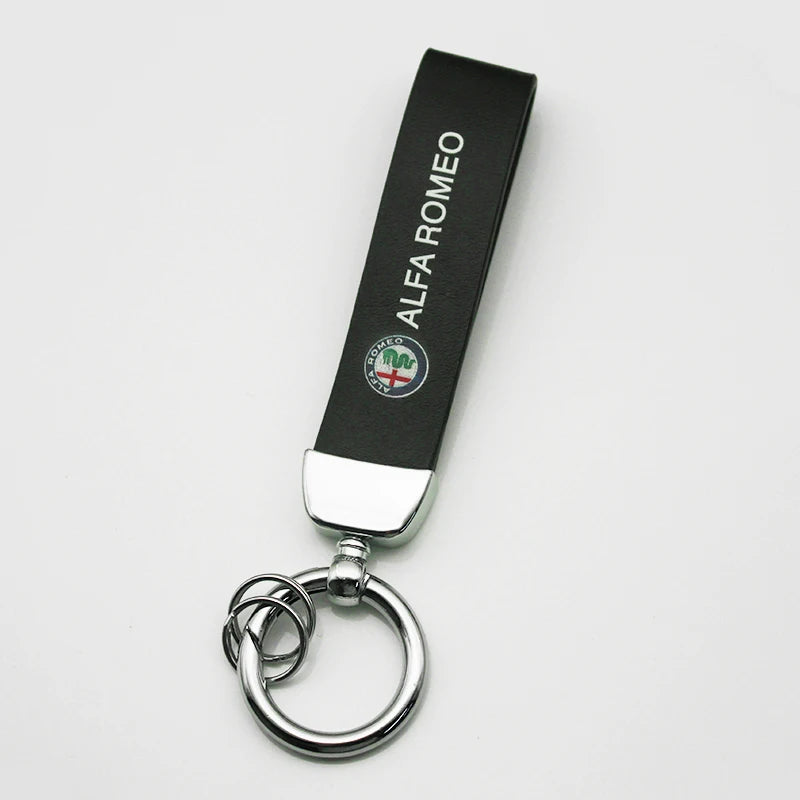 Alfa Romeo Metal, Leather Keyring