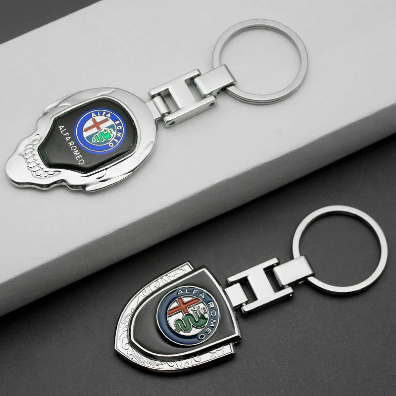 Alfa Romeo Metal, Leather Keyring