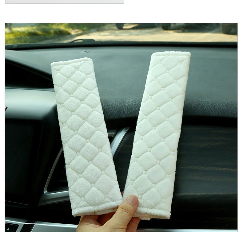 2 Piece Seat Belt Covers, Plush Seat Belt Shoulder Protectors