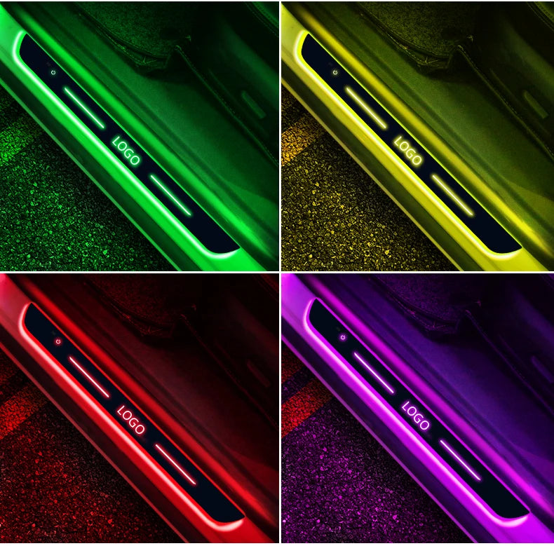Car Door Sill LED | Multi-Colour + Logo - TheMotoringShow
