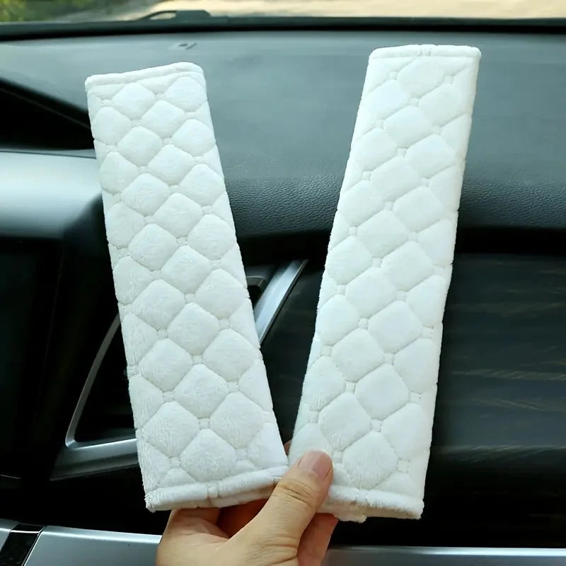 2 Piece Seat Belt Covers, Plush Seat Belt Shoulder Protectors
