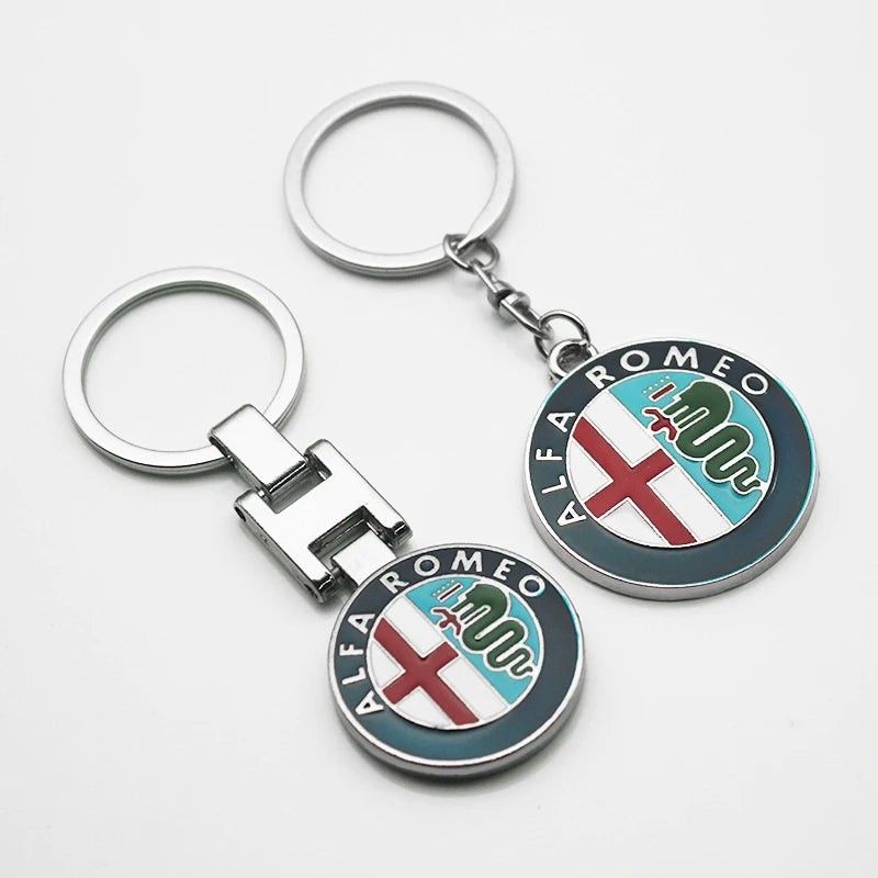 Alfa Romeo Metal, Leather Keyring
