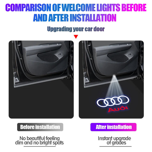 Audi Car Door Spotlight | 2pcs - TheMotoringShow