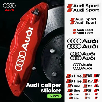 Audi Brake Calliper Stickers | 6pcs - TheMotoringShow