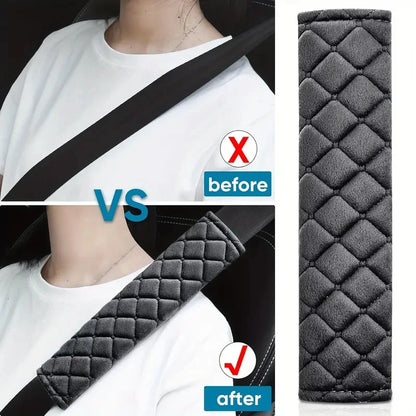 2 Piece Seat Belt Covers, Plush Seat Belt Shoulder Protectors