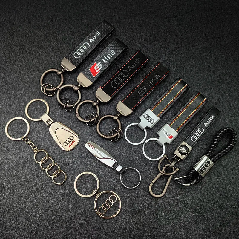 Audi Metal, Leather Keyring - TheMotoringShow